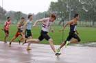 Morgan Greaves-Thomas (Liverpool Pembroke) beaten by 83 Dominic Singh (Kingston upon Hull AC) in the under-15s boys 100 metres at the Northern Under-17s and 15s Championships, Liverpool.